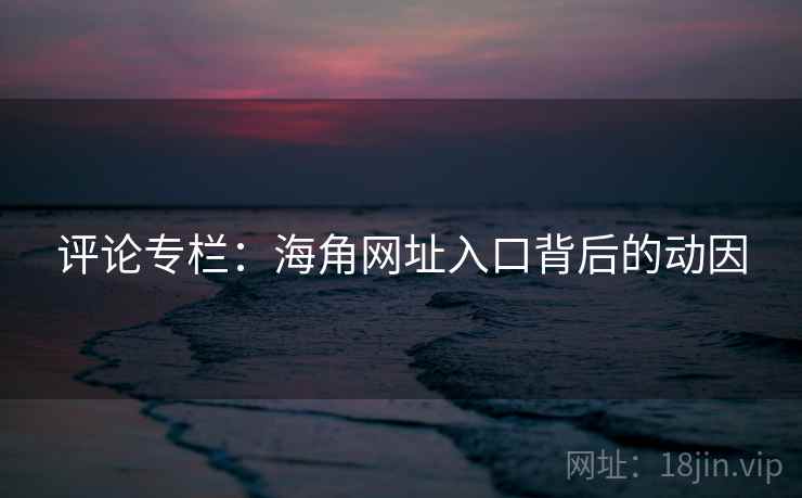 评论专栏：海角网址入口背后的动因