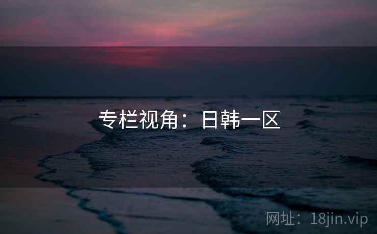 专栏视角:日韩一区